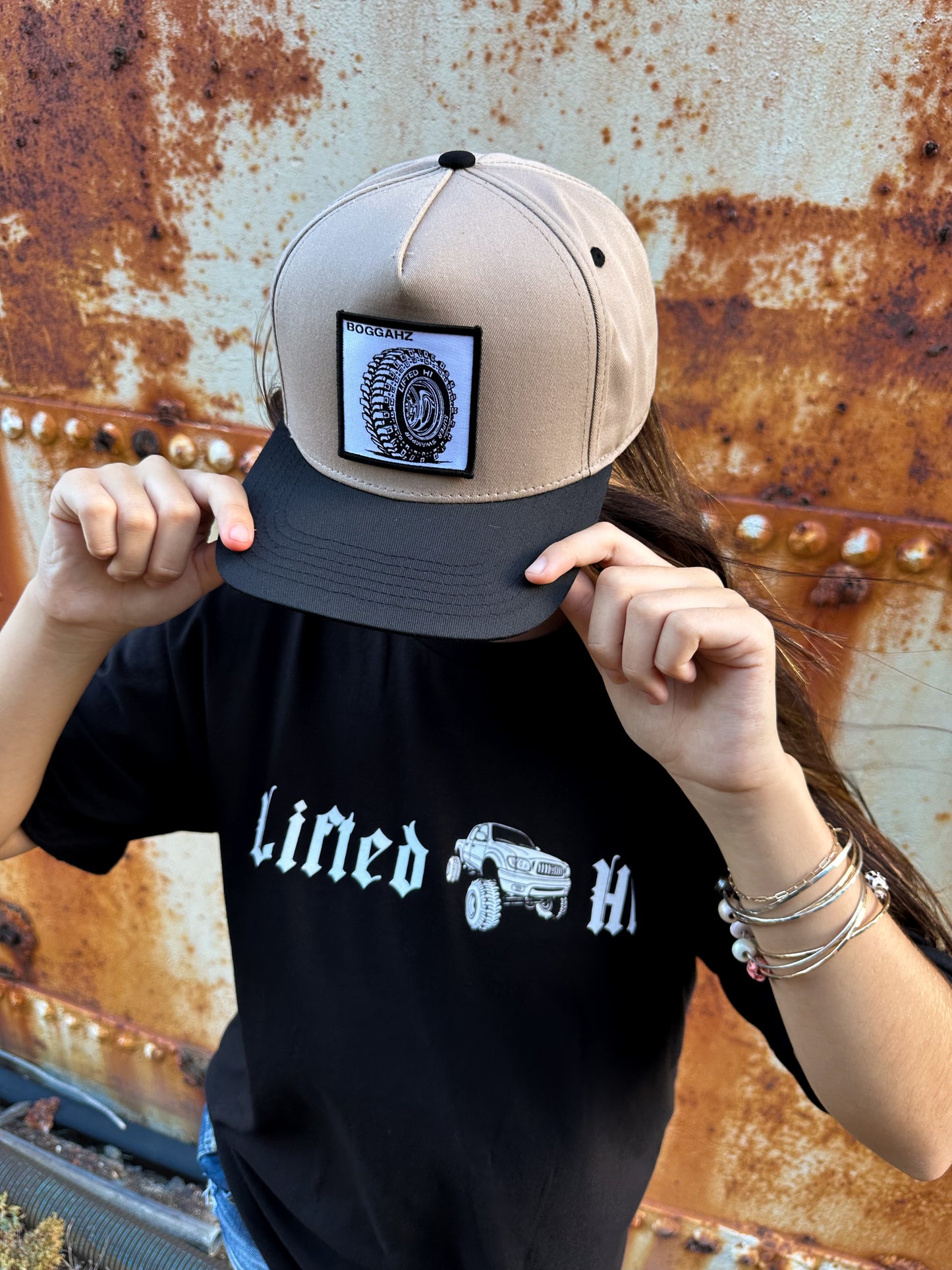 BOGGAHZ SNAPBACK KHAKI & BLACK